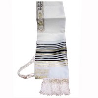 Tallis Paz Rayon Size 24 Black and Gold Stripes 24" x 72"