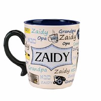"Zaidy" Handpainted Ceramic Mug, 15 oz.