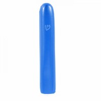 Yair Emanuel Anodized Aluminum Mezuzah Case Medium 10CM Thin Curved Blue