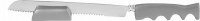 Yair Emanuel Judaica Anodized Aluminum Serrated Knife and Stand Silver Matte