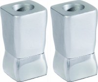 Yair Emanuel Candlesticks Silver Small Anodized Aluminum