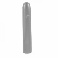 Yair Emanuel Anodized Aluminum Mezuzah Case Medium 10CM Thin Curved Silver