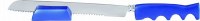 Yair Emanuel Judaica Anodized Aluminum Serrated Knife and Stand Blue