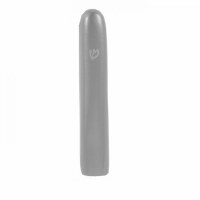 Yair Emanuel Anodized Aluminum Mezuzah Case Large 12CM Thin Curved Silver Matte