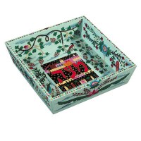 Yair Emanuel Wooden Passover Matzah Plate- Oriental Design