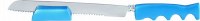 Yair Emanuel Judaica Anodized Aluminum Serrated Knife and Stand Turquoise