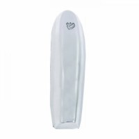 Yair Emanuel Anodized Aluminum Mezuzah Small 7CM Curved Silver Shiny