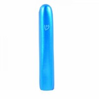 Yair Emanuel Anodized Aluminum Mezuzah Case Large 12CM Thin Curved Turquoise