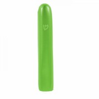 Yair Emanuel Anodized Aluminum Mezuzah Case Medium 10CM Thin Curved Green