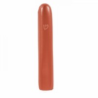 Yair Emanuel Anodized Aluminum Mezuzah Case Medium 10CM Thin Curved Orange