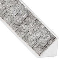 Atara Silver Colored Criss-Cross Surrounded by Small Rhinestones Design
