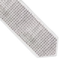 Atara Silver Colored Squares with Rhinestones on Top Design