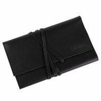 Faux Leather Jewelry Roll Black