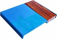 Yair Emanuel Judaica Aluminum and Wood Challah Board Turquoise