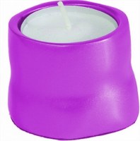Yair Emanuel Anodized Aluminum Tea Light Single Candle Holder Pink