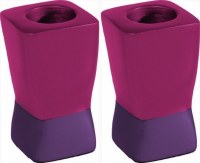 Yair Emanuel Candlesticks Pink and Purple Small Anodized Aluminum