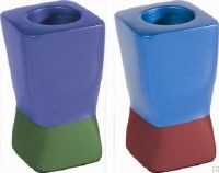 Yair Emanuel Candlesticks Multicolored Small Anodized Aluminum