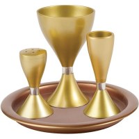 Yair Emanuel Anodized Aluminum Havdallah Set - Gold