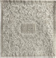 Yair Emanuel Embroidered Matzah Cover Oriental Silver