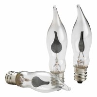 Electric Replacment Menorah Bulbs Flickering Flame Shaped 3 Pack