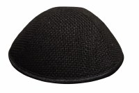 iKippah Black Burlap Size 3