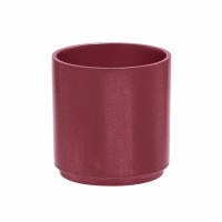 Yair Emanuel Anodized Aluminum Tea Light Single Candle Holder Modular Stackable Maroon
