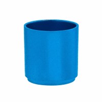 Yair Emanuel Anodized Aluminum Tea Light Single Candle Holder Modular Stackable Blue