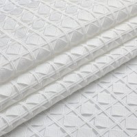 Lace Tablecloth Unlined Diamond in a  Square Design White 70" x 120"