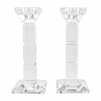 Crystal Candlesticks Square Design 10.2"