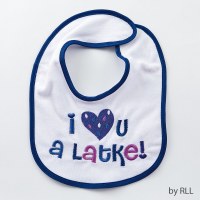 "I Love You a Latke" Chanukah Bib
