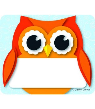 Name Tags - Colourful Owls