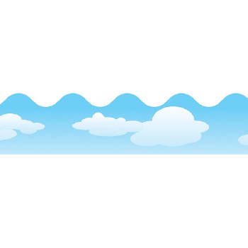 Scalloped Trim - Clouds