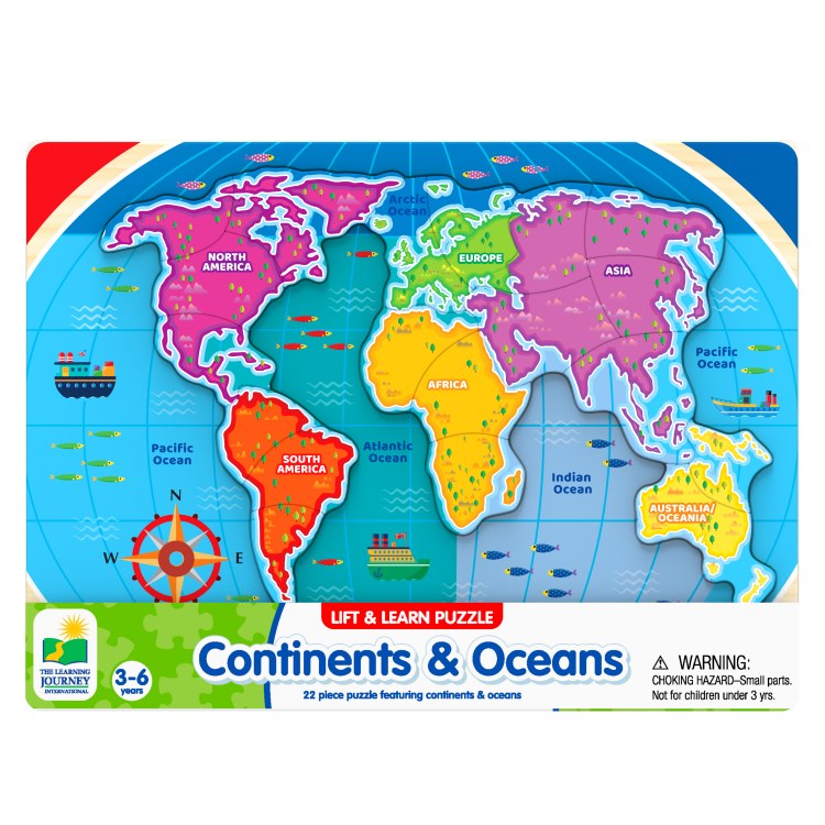Continents &amp; Ocean Puzzle