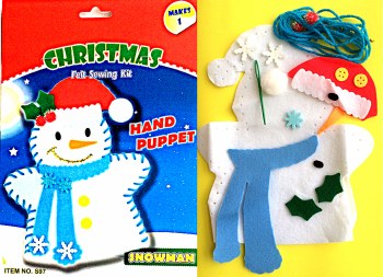 DIY Felt Puppet Snowman