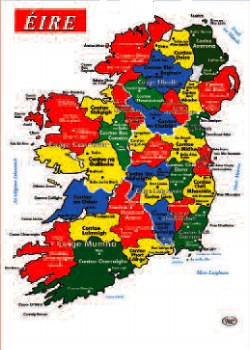 Map Of Ireland - Irish