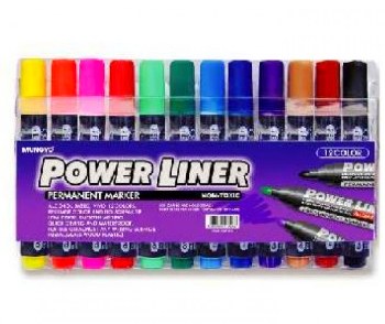 Power Liner Perm. Markers (12)