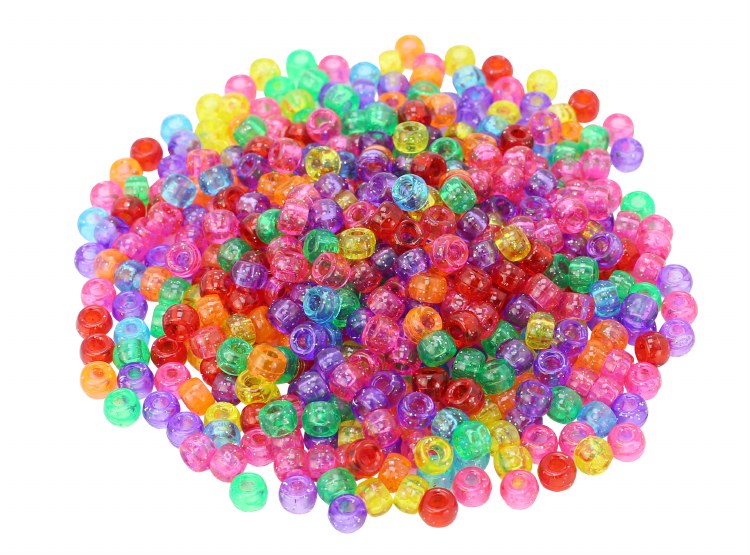 Glitter Pony Beads (1000)