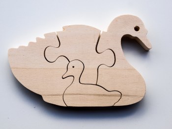 Parent+Baby Jigsaw - Swan