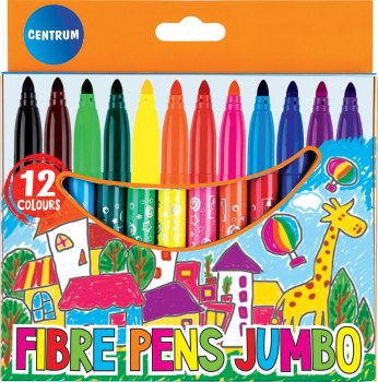 Jumbo Fibre Markers(12)