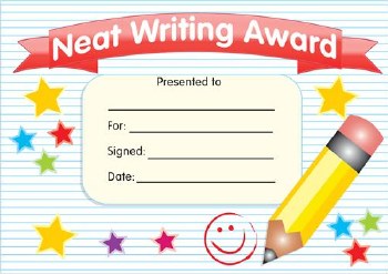 Award Certificate - Writing
