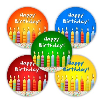 Birthday - Badges Stickers