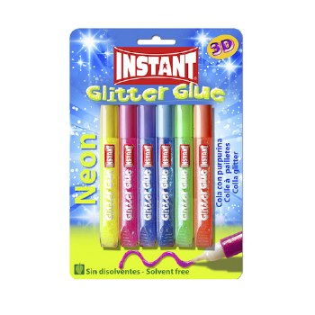 Neon Glitter Glue Pens (6)