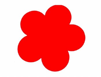 Flower Wall Decoration - Red