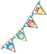 Bunting - Colourful Owls