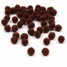 Pom Poms - 25mm & 40mm Brown