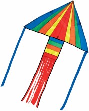 Rainbow Rocket Delta Kite