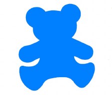 Bear Wall Decoration - Blue