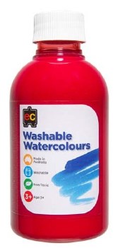 Water Colour Paint - 250ml Red