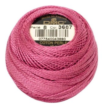 DMC Pearl Cotton 3687 Mauve