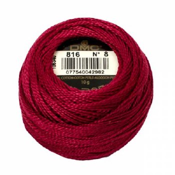 DMC Pearl Cotton 816 Garnet